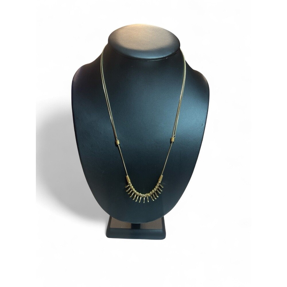Gold Tone Snake Shain Multi Graduated Disc Fashion Adjustable Necklace Vintage‎